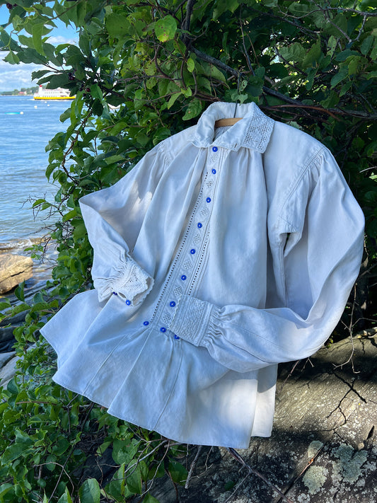 1930s Hungarian Homespun Linen Shirt