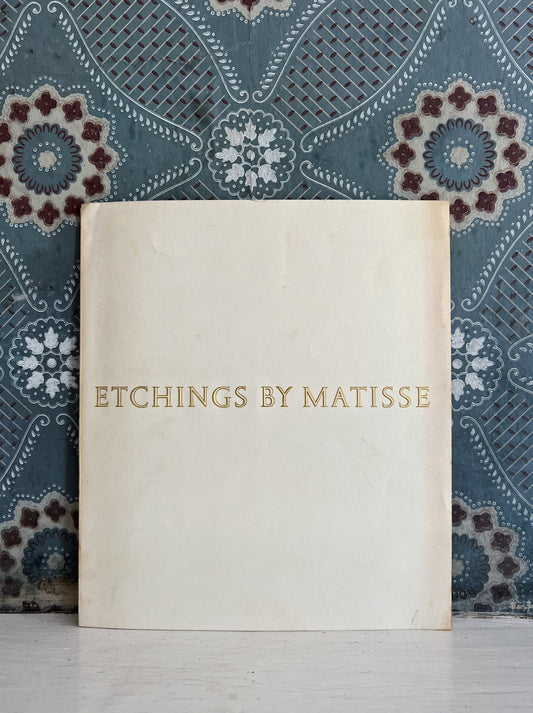Etchings By Matisse Museum Of Modern Art Exhibition Catalog, Published 1954