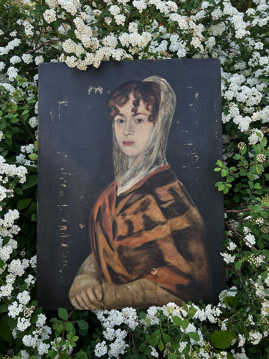 1900s Oil On Canvas Portrait Study